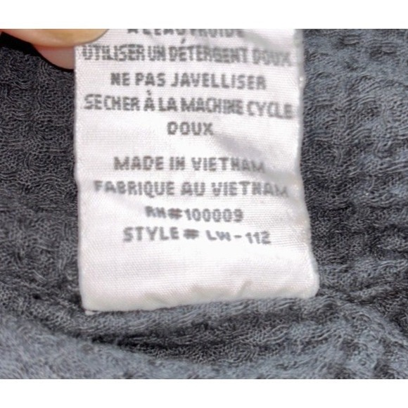 NEW Focus Casual Life Open Cardigan Waffle One Size Pockets Pre Shrunk Black - Picture 10 of 10